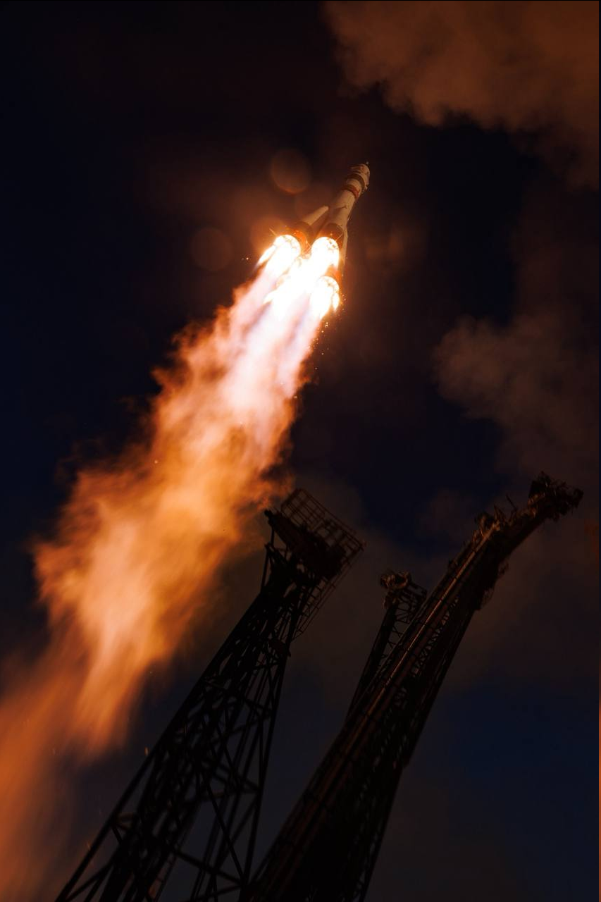 Beautiful photos from yesterday's Soyuz MS-29 launch. - Cosmonautics, Rocket launch, Baikonur Cosmodrome, Roscosmos, Telegram (link), Longpost, The photo, beauty