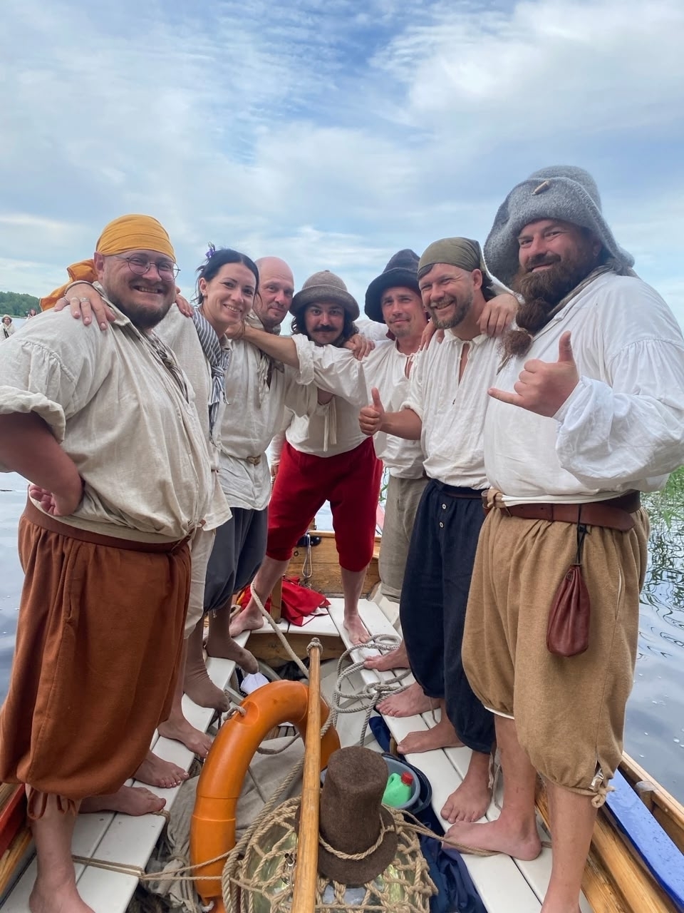 And here we spent two weeks sailing around the Vyborg Bay on gigs - My, Historical reconstruction, Baltic Sea, Sail, Whaler, Hike, Longpost