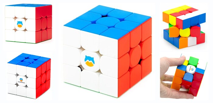 Скоростной магнитный кубик Рубика Gan 3x3x3 MG3 Magnetic Цветной пластик