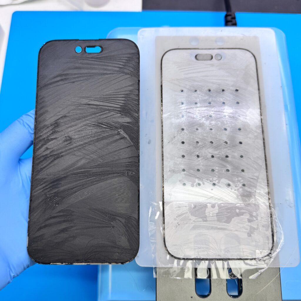 The thinnest iPhone) iPhone Air glass replacement - My, Repair of equipment, Rukozhop, iPhone, Glass replacement, Plywood, Video, Vertical video, Short videos, Longpost, , Series Glass replacement, Peekaboo+