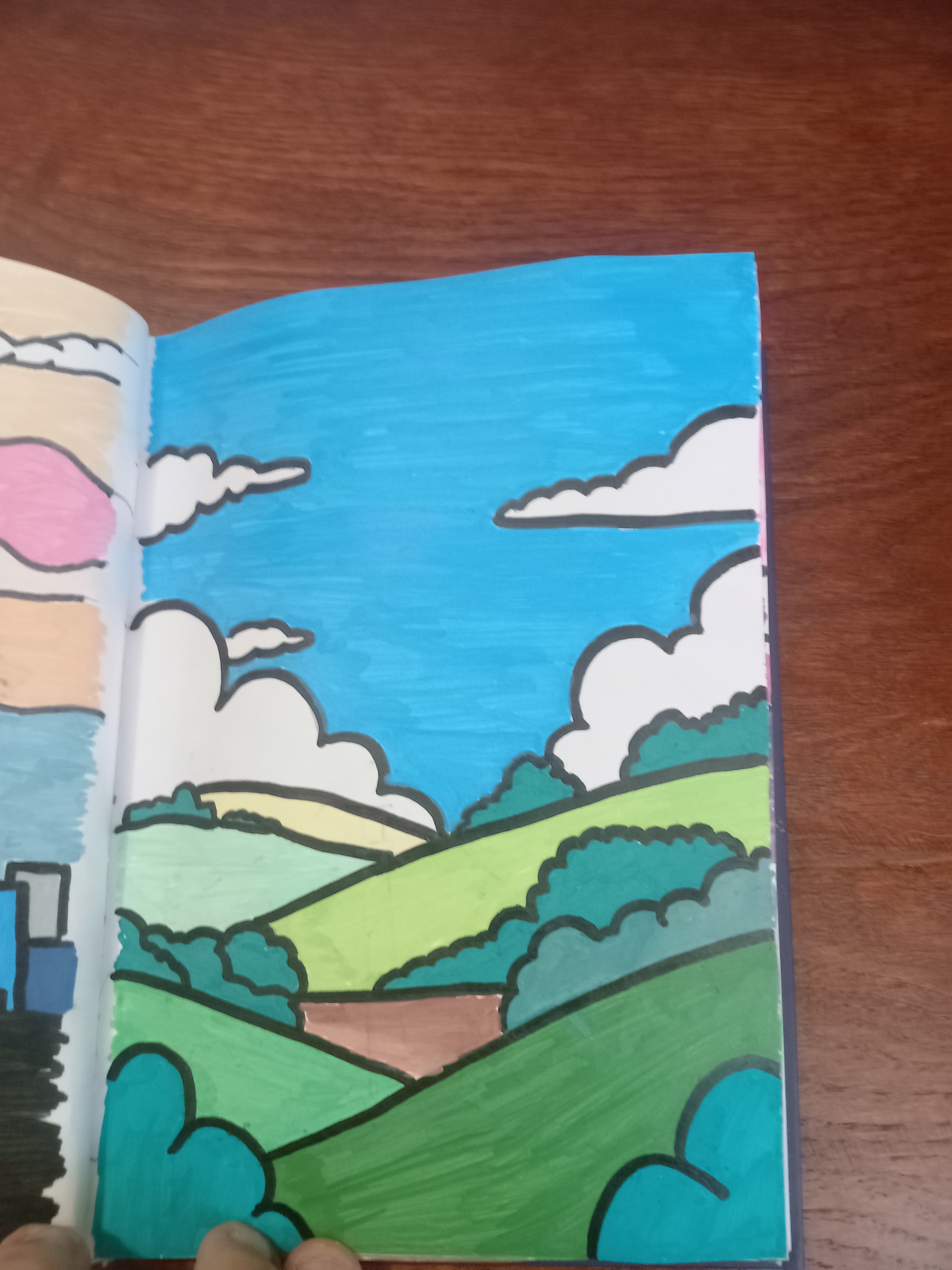 More new sketchbook pages. What do you think? - My, Painting, Acrylic, Calmness, Sketchbook, Longpost