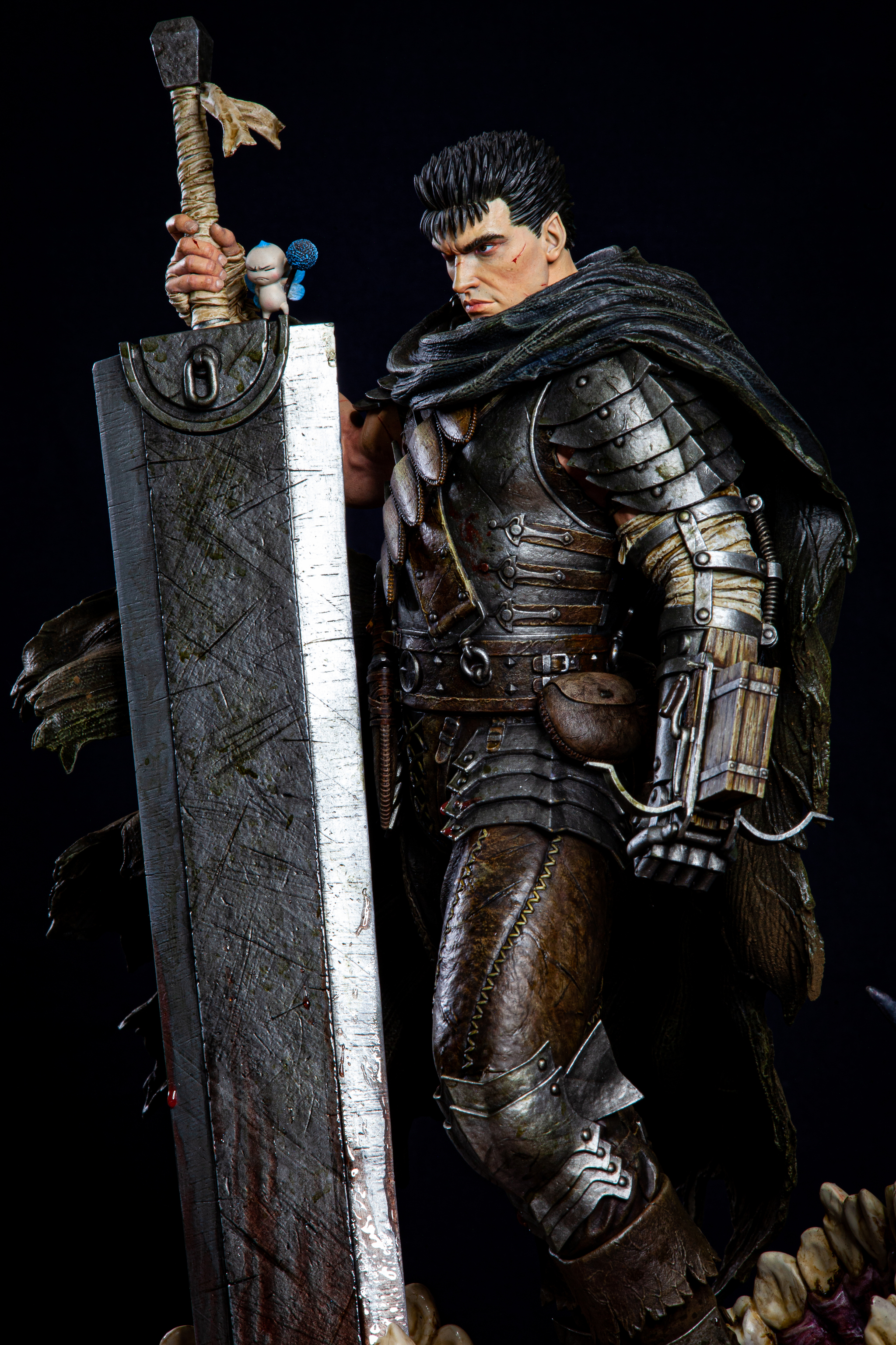 Guts figure from the anime Berserk. 3D printed and acrylic painted. - My, Hobby, Collecting, Creation, Collection, Miniature, Anime, Painting, Handmade, Photopolymer printing, Berserk, Guts, Sculpture, Games, Painting miniatures, Creation