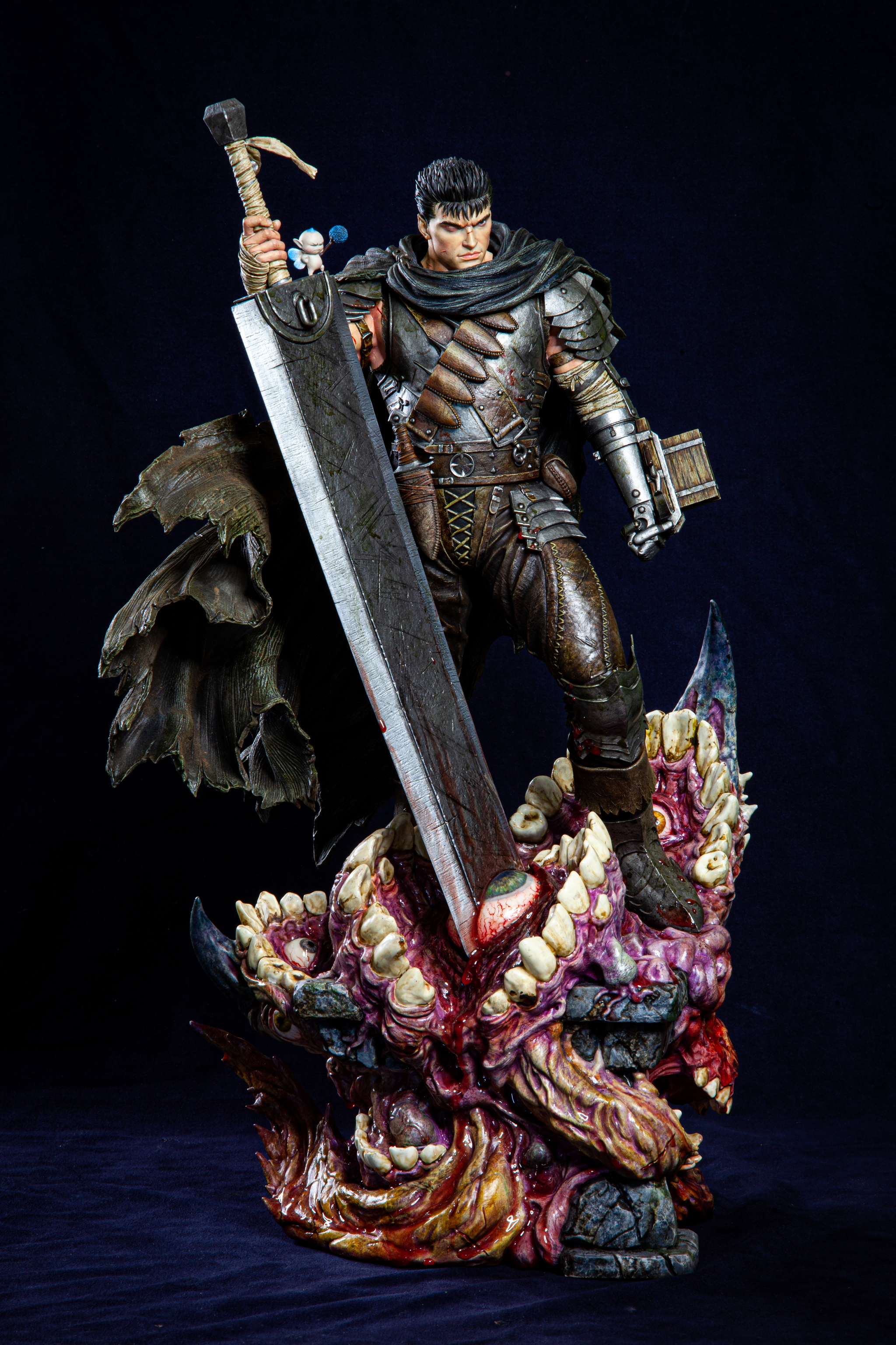 Guts figure from the anime Berserk. 3D printed and acrylic painted. - My, Hobby, Collecting, Creation, Collection, Miniature, Anime, Painting, Handmade, Photopolymer printing, Berserk, Guts, Sculpture, Games, Painting miniatures, Creation