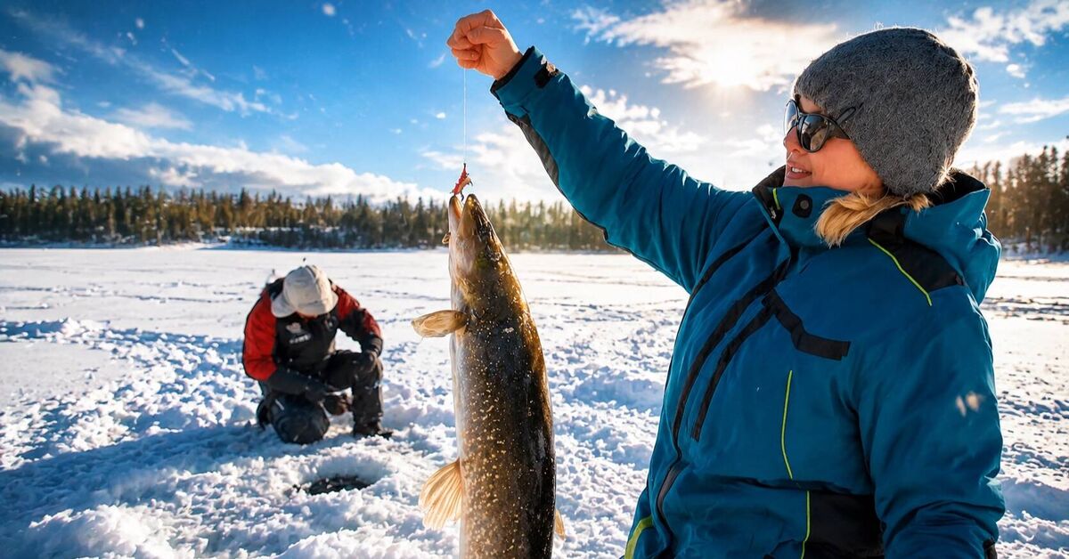 Tip-ups, tears, and an 8-kilogram pike - My, Rutube, Winter, Far North, Hunting, Fishing, Hunting and fishing, Pike, Fishing gear, Hike, The nature of Russia, Water, Video