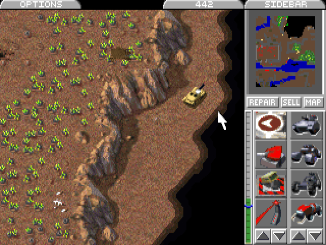Стелс-танк - это вот это серое пятно на тибериевом поле