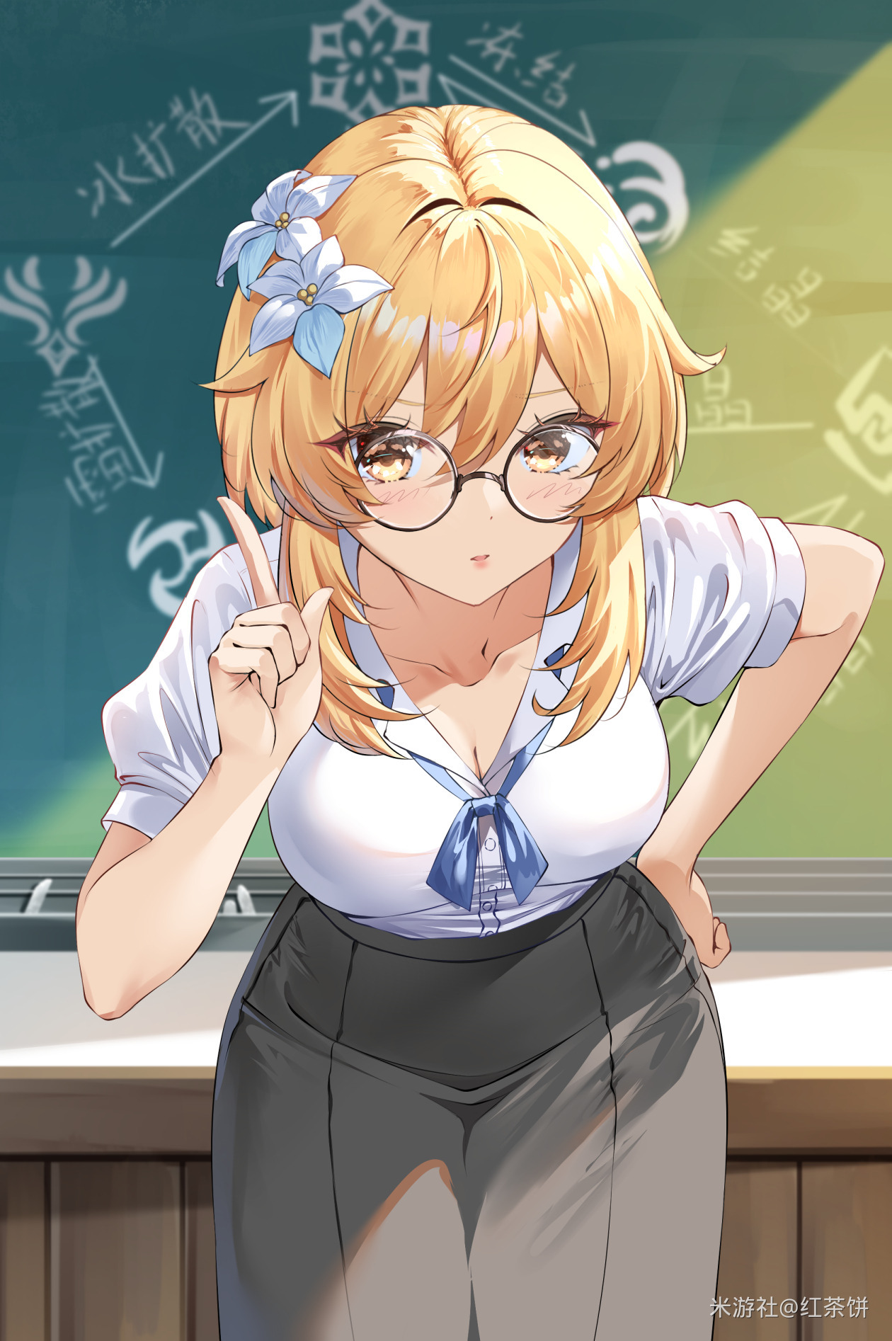 Teacher Lumin - Anime, Anime art, Genshin impact, Lumine (Genshin Impact)