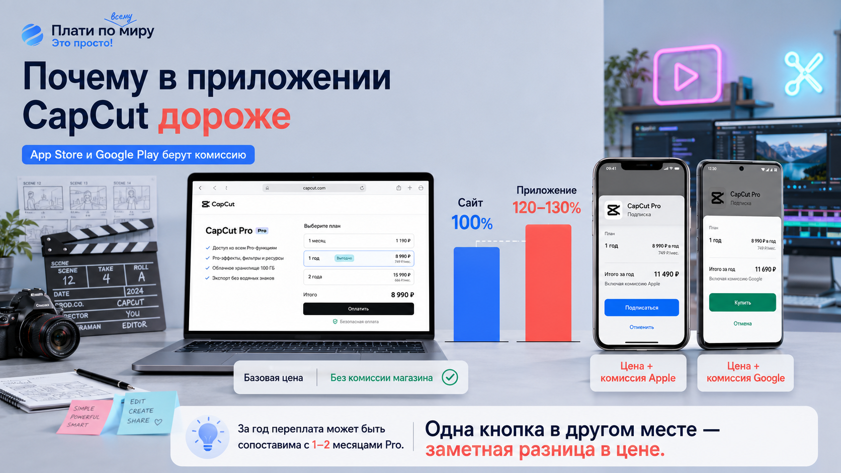 How to pay for CapCut Pro from Russia in 2026 without overpaying the store - Series How to pay for subscriptions, Appendix, Instructions, Promo code, Capcut, Graphics editor, 3D Editor, Longpost, Service, Company Blogs, , Blog