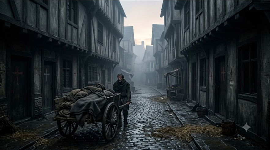 The Black Death of 1348: How the Silk Road became a conveyor belt of death and destroyed half the world - Series The world in the moment, Neural Network Content, Planet Earth, Antiquity, Geography, Death, Pandemic, Myths, Longpost, Negative