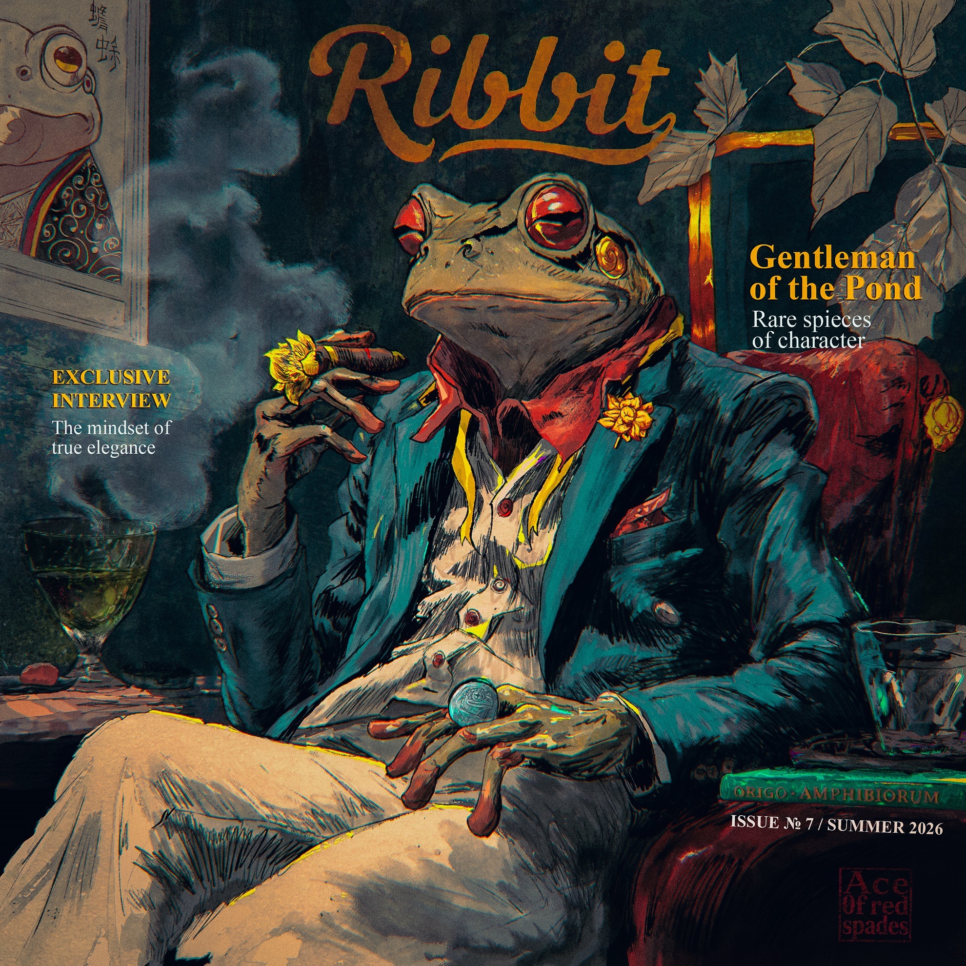 Last Wednesday of July, my dudes - My, Drawing, Graphics, Ace0fredspades, Krita, It Is Wednesday My Dudes, Frogs