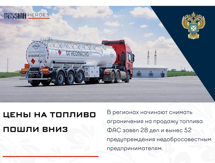 Цены на топливо пошли вниз