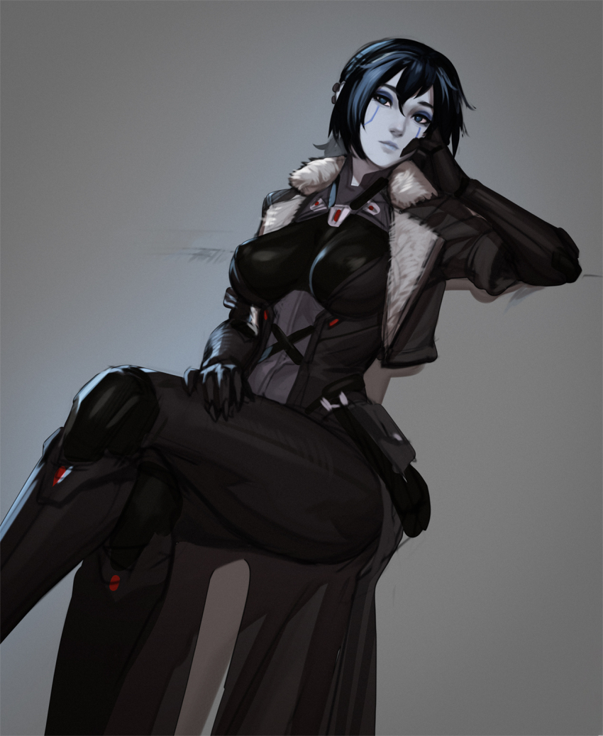 Sits and watches - Girls, Art, 2D, Tarakanovich, Longpost