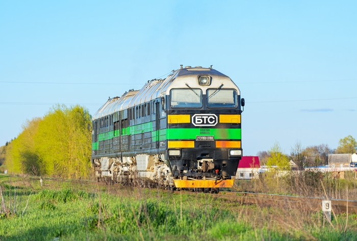 2ТЭ116У-188 "БТС" БалтТрансСервис, станция Великие Луки. Дата: 09.05.2021