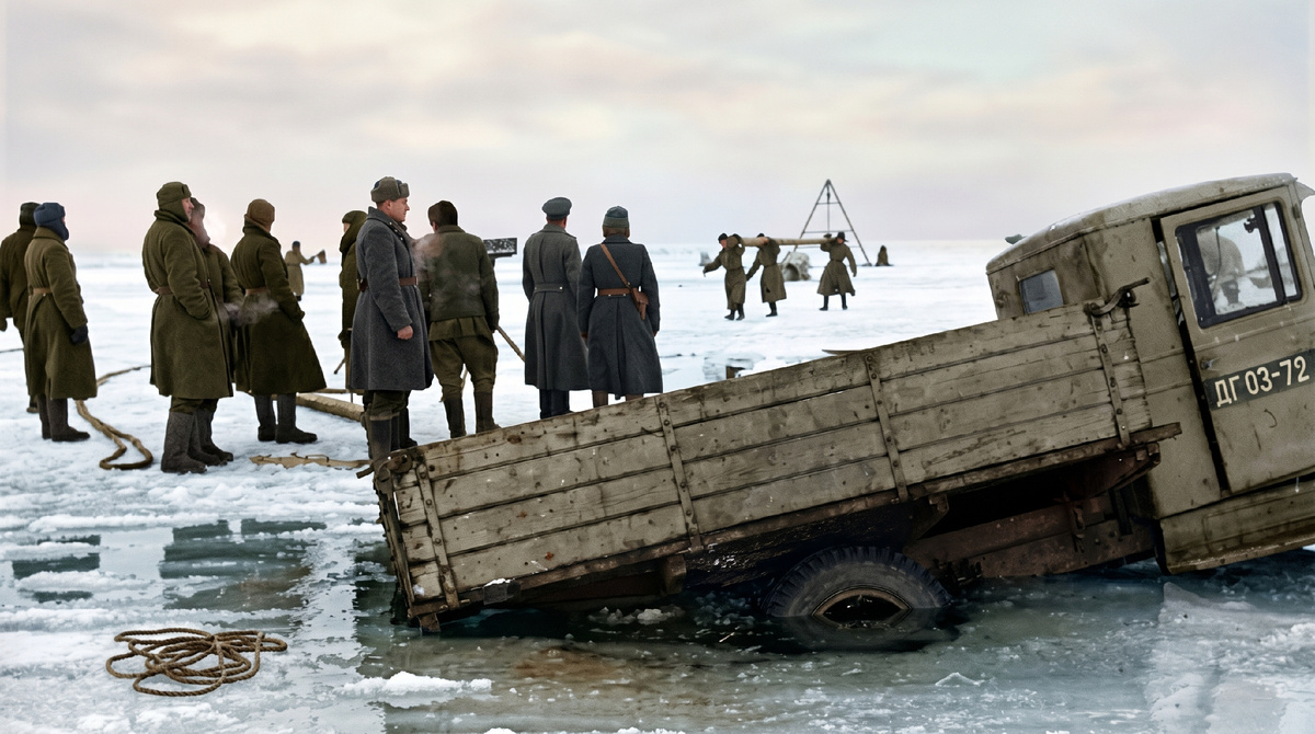 The Mystery of the Road of Life: Why Trucks Fell Through Thick Ice - The road of life, Ladoga lake, The Great Patriotic War, The Second World War, the USSR, Red Army, Truck, The soldiers, Feat, Leningrad blockade, Zen, Yandex Zen, Yandex Zen (link), Longpost