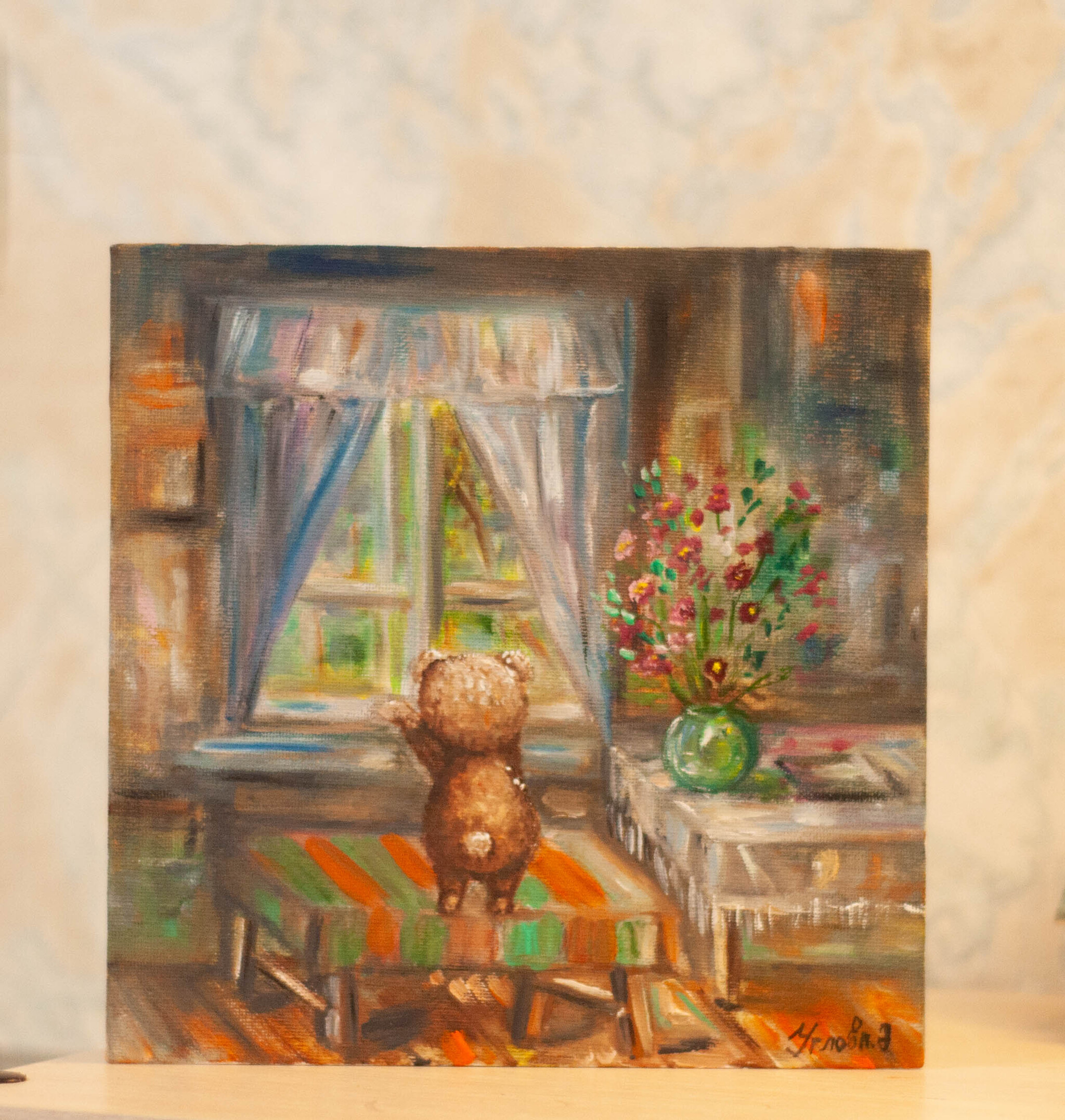 Come back home soon - My, Childhood memories, Childhood, Memories, Painting, Oil painting, Author's painting, Artist, Conversation piece, Metaphors, Painting