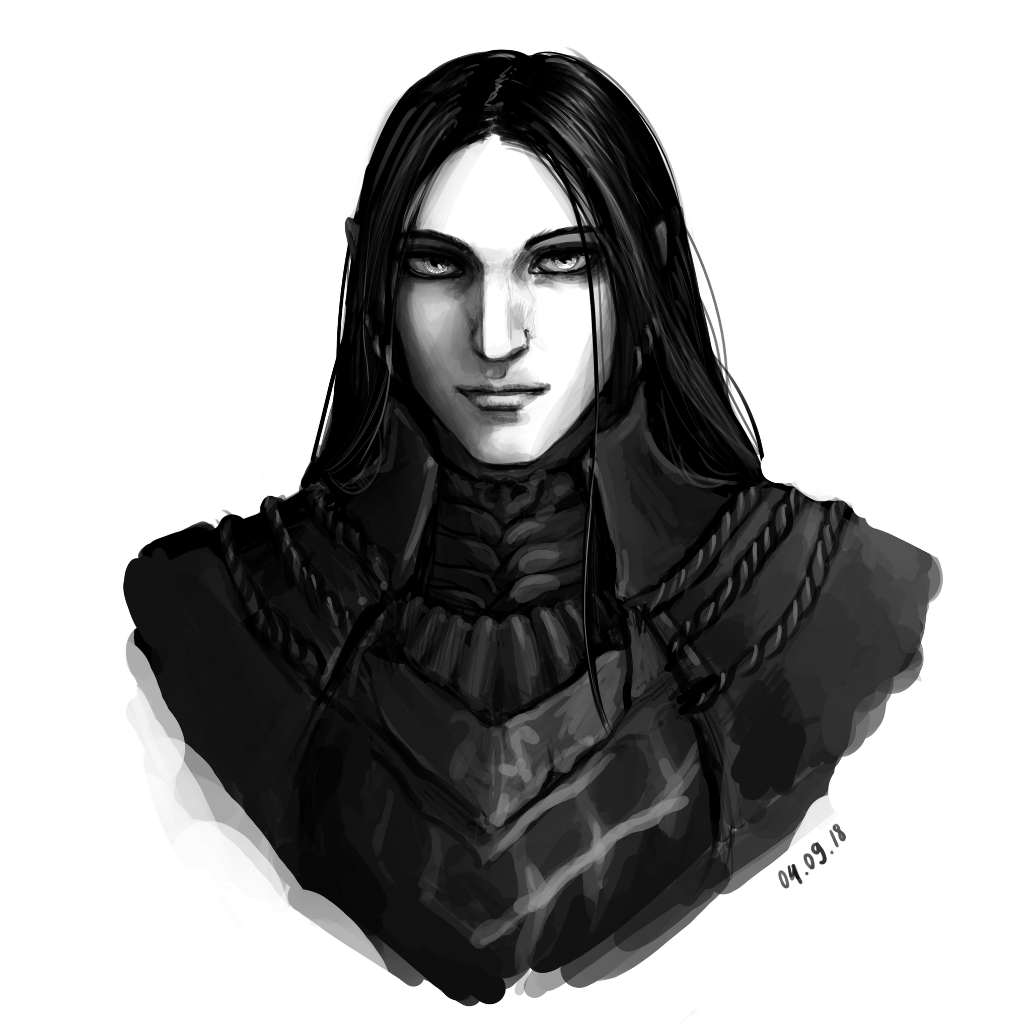 Morgoroth. Digital sketches - My, 2D, Drawing, Digital drawing, Art, Sketch, Characters (edit), Sketch, Black and white, Fantasy, Friday tag is mine, Longpost