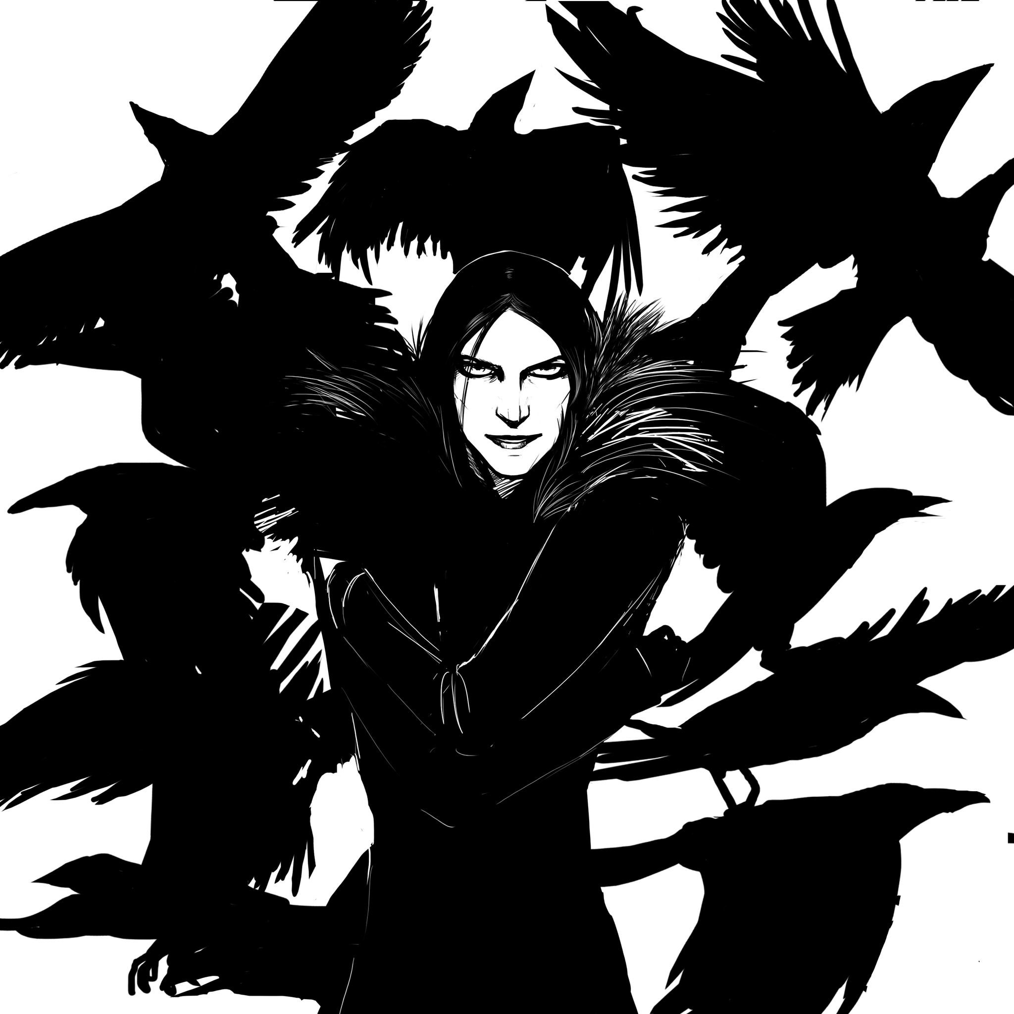 Morgoroth. Digital sketches - My, 2D, Drawing, Digital drawing, Art, Sketch, Characters (edit), Sketch, Black and white, Fantasy, Friday tag is mine, Longpost