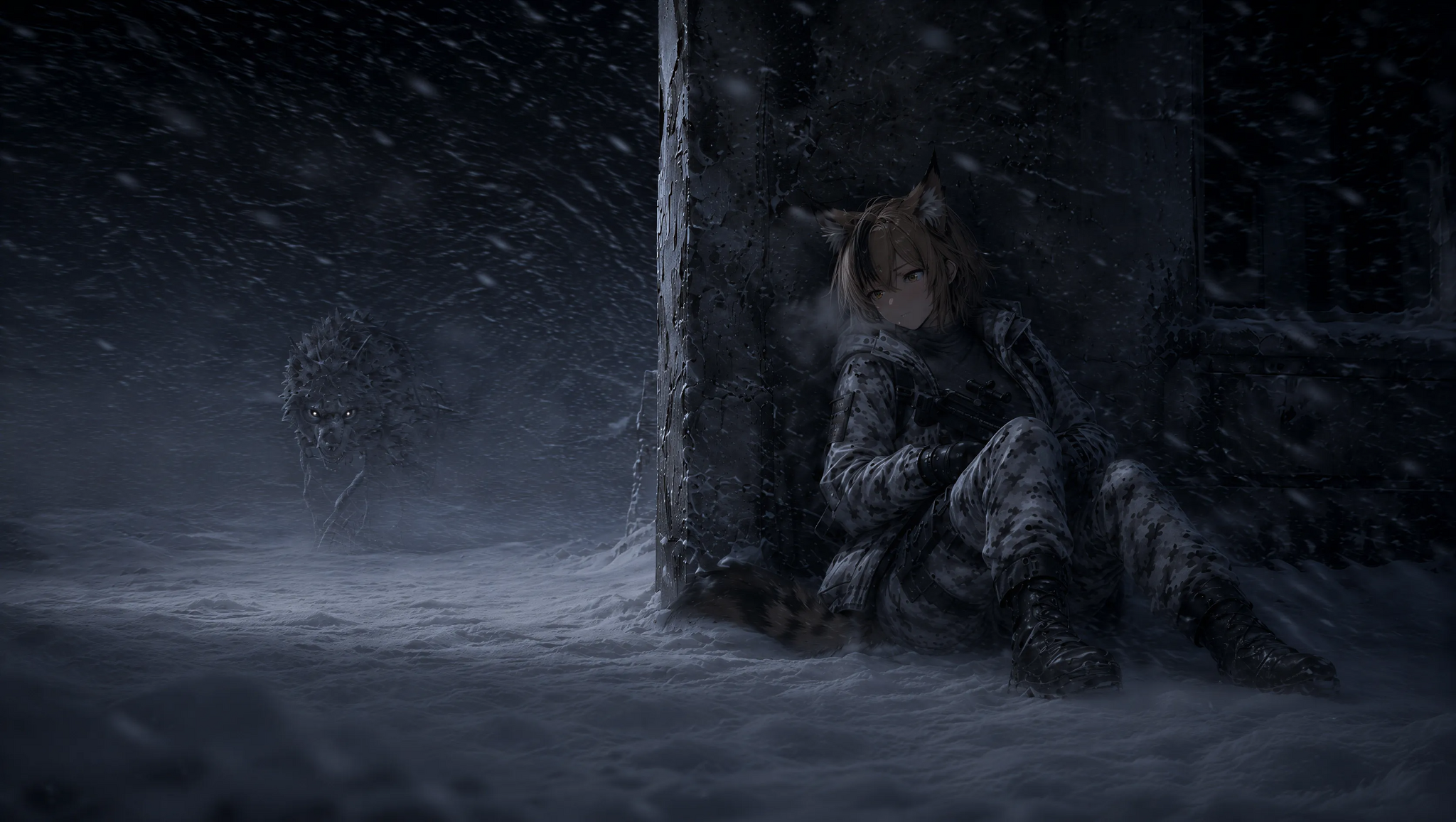We have guests - Series Novikbozh accidental, My, Neural Network Content, Anime, Anime art, Neural network art, Animal ears