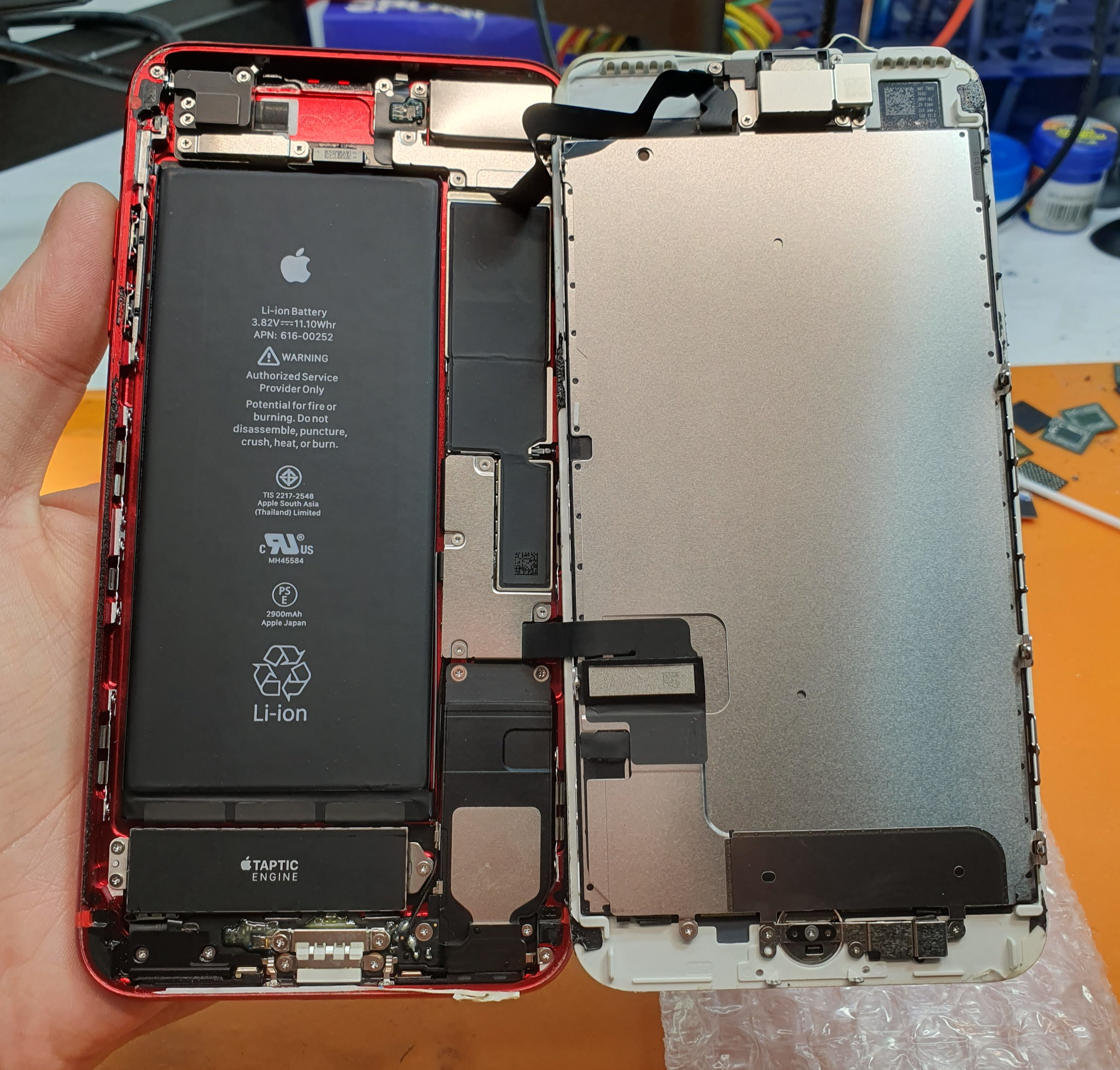 Red and white. iPhone 7 Plus & iPhone 14 Plus - My, Moscow, Ремонт телефона, Apple, Soldering, Rarity, Video, Vertical video, Short videos, Longpost, 
