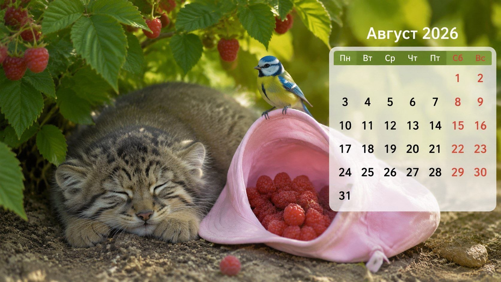 Pallas's Cat Calendar, August 2026 - Series Calendars Ot Pallas cat, Neural Network Content, Wild animals, Predatory animals, Cat family, Small cats, Pallas' cat, Images, The calendar, Neural network art, Photoshop, Longpost