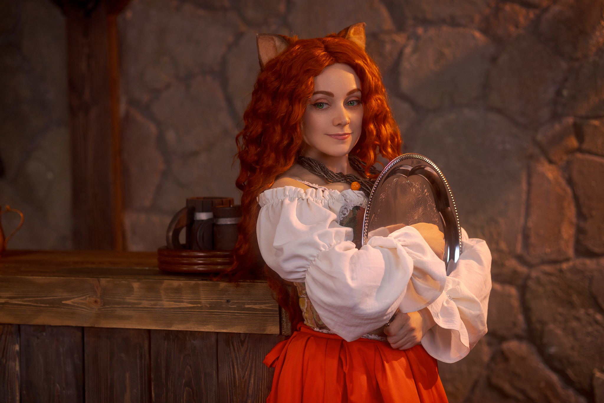 Cosplay of Trisha the cat from the Chronicles of Echo book series by Max Fry. - My, Cosplay, Neko, PHOTOSESSION, Friday tag is mine, Redheads, The photo, Max Fry, Longpost