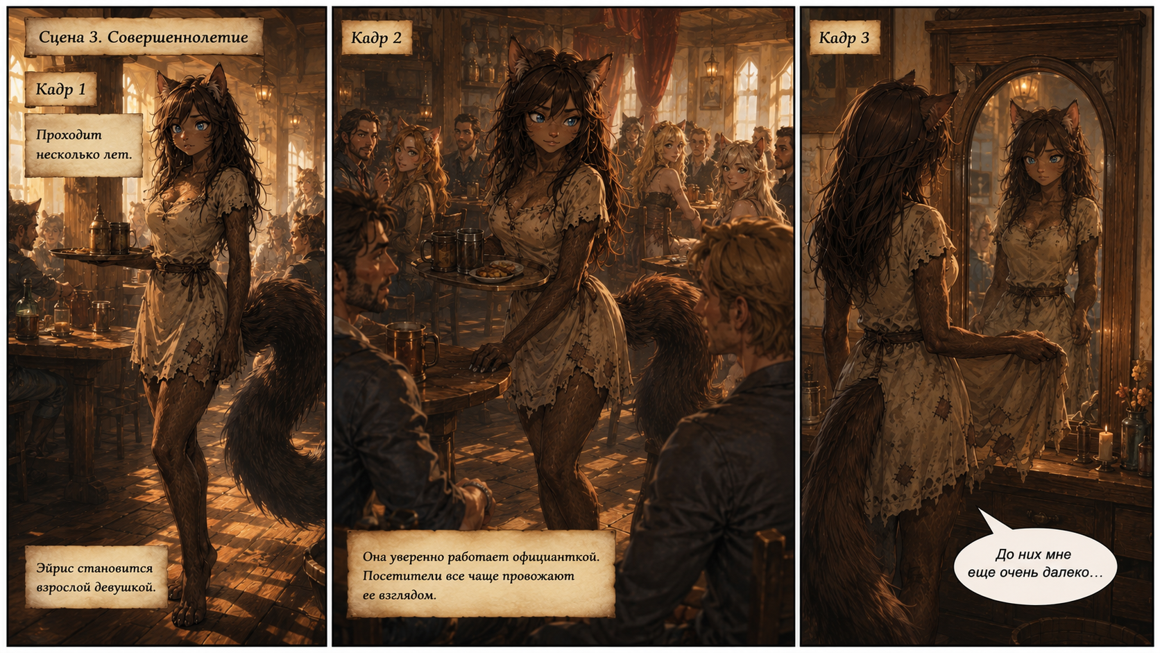 Aerys, Part 2 of 3 - Jacktown - Series Jacktown, Neural Network Content, Furry, Neural network art, Comics, Fantasy, Urban fantasy, Longpost