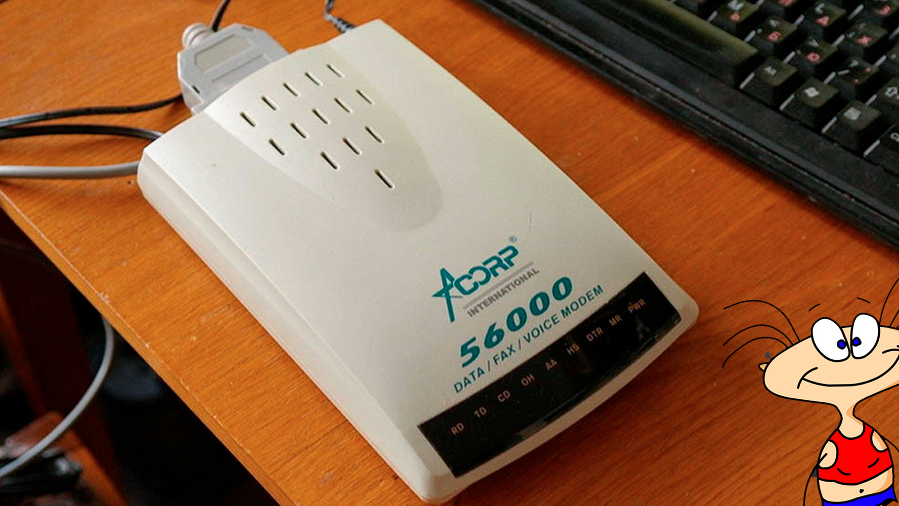 I can almost hear him purring in the 90s from the photo. Dial-up modem – the times when a single image took two hours to load. - My, Childhood of the 90s, Humor, 90th, Internet, 2000s, Old school, Longpost