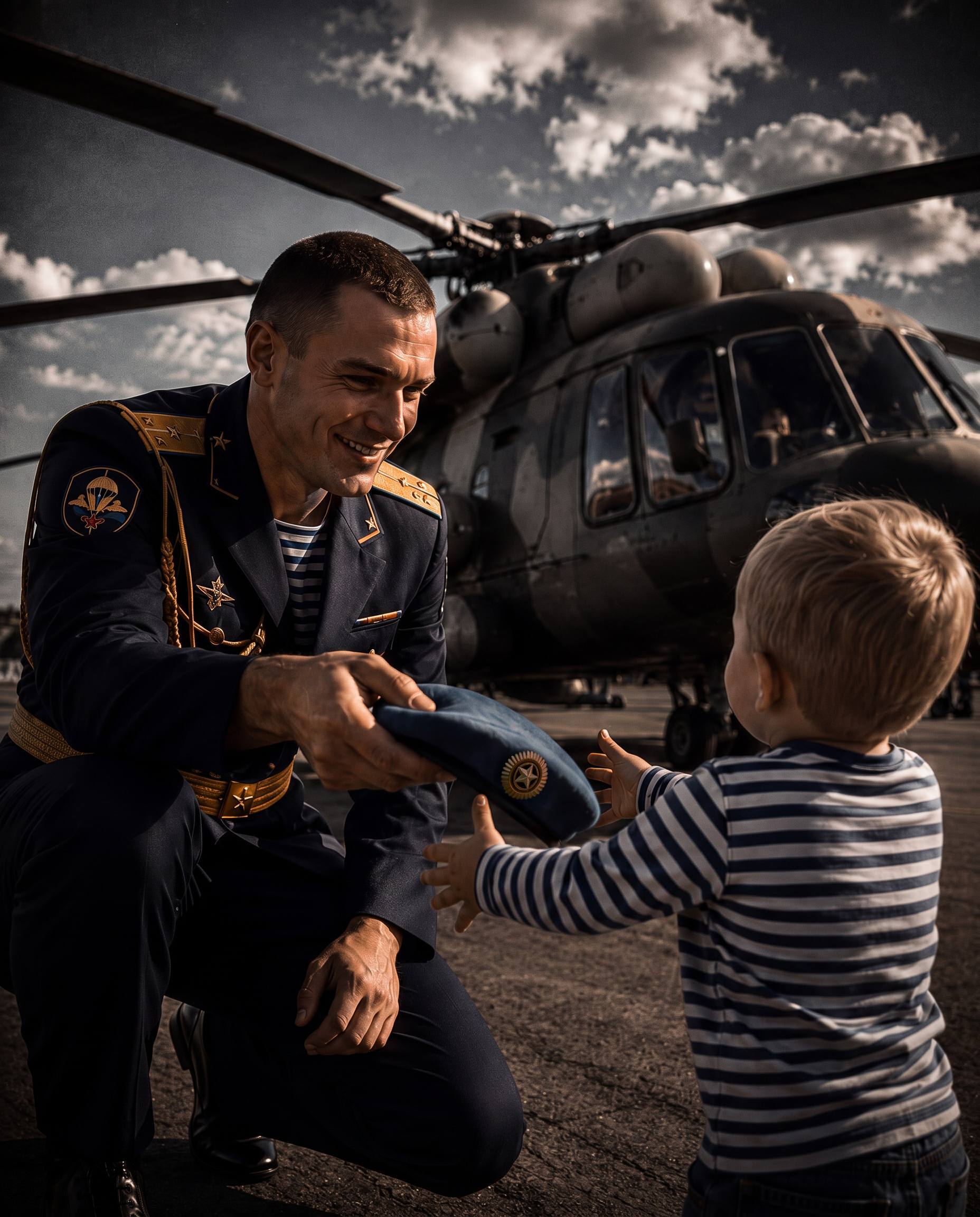 Airborne Forces Day unites generations of paratroopers, veterans, and all those who are proud of the history of these troops. - Neural Network Content, Artificial Intelligence, Neural network art, Day of the Airborne Forces, August 2, Courage, Power, Prowess, Courage, Russia, Longpost