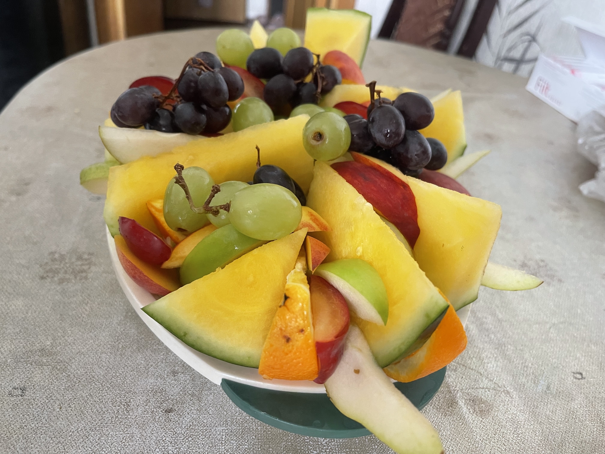 Sunday))) - My, Sunday, Good mood, Фрукты, Watermelon, Healthy lifestyle, Still life, Healthy eating, Mobile photography, Fruit salad, Longpost