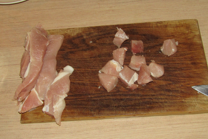 нарезаем мясо