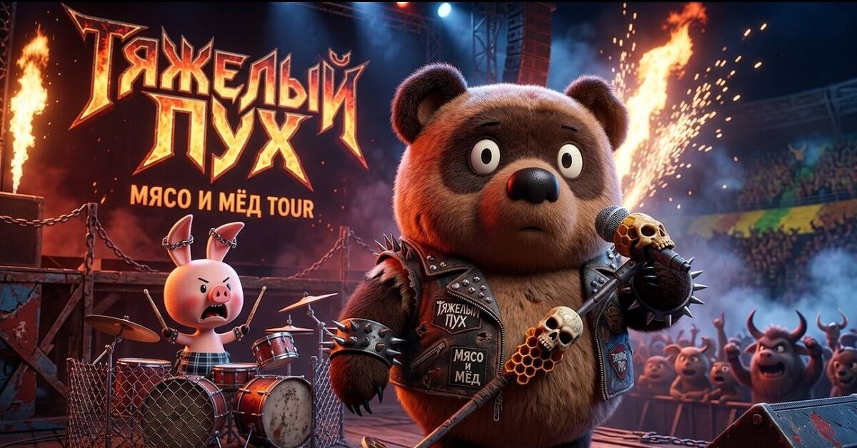 Rock about Winnie the Pooh - Neural Network Content, Clip, Russian rock music, Banter, Video, Youtube, Rutube