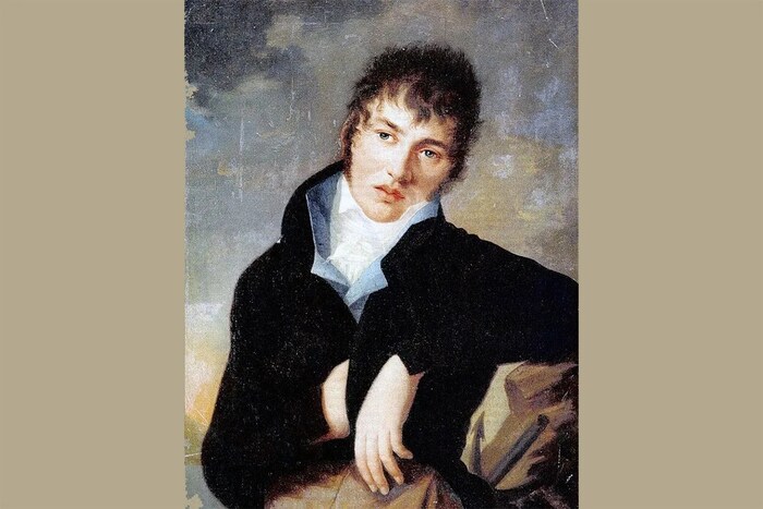 Федор Толстой-Американец в молодости. Картина неизвестного художника, 1803 г.