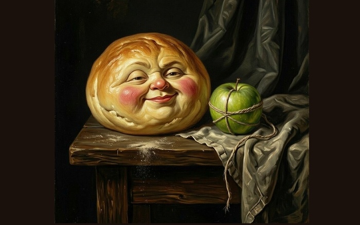 Яблоко, шаман и колобок