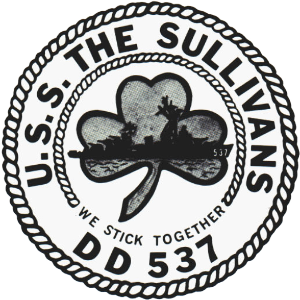 Эмблема эсминца USS The Sullivans (DD-537) в виде вышитой нашивки. Обратите внимание на девиз «We stick together» (Мы держимся вместе). (<a href="https://pikabu.ru/story/proshchay_proshchay_missis_sallivan_14258496?u=https%3A%2F%2Fcommons.wikimedia.org%2Fwiki%2FFile%3AEmblem_of_USS_The_Sullivans_%28DD-537%29.png&t=%D0%98%D1%81%D1%82%D0%BE%D1%87%D0%BD%D0%B8%D0%BA&h=9b793dcdaa29e0a2e9b7166deec2a9cb54511e45" title="https://commons.wikimedia.org/wiki/File:Emblem_of_USS_The_Sullivans_(DD-537).png" target="_blank" rel="nofollow noopener">Источник</a>)