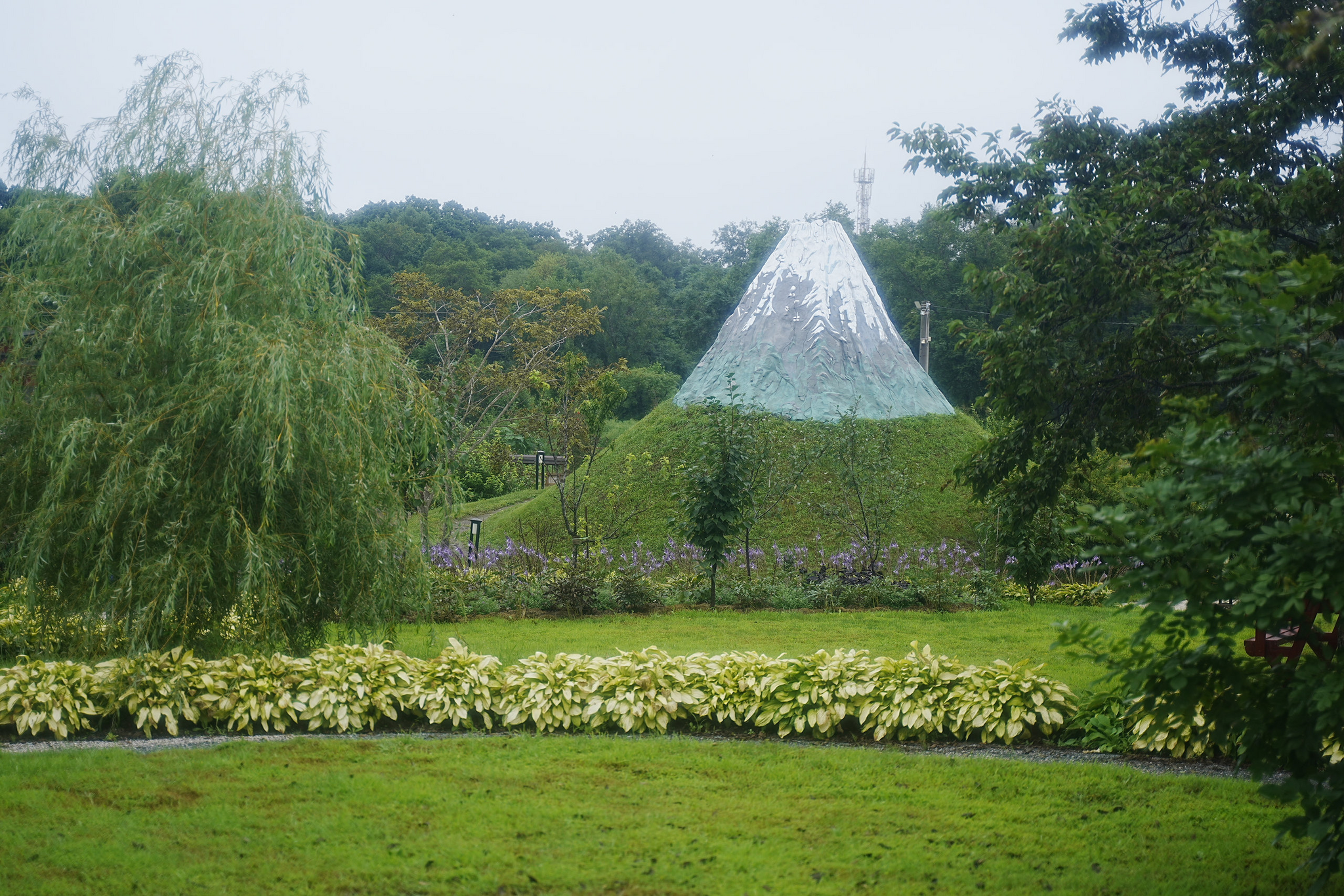 Japanese gardens near Nakhodka, morning after rain - My, Primorsky Krai, Photographer, City Nakhodka, Japanese Garden, Kappa, Spider, Longpost