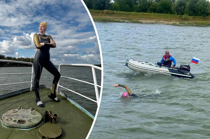 Пловцы из команды сменяли друг друга в воде каждый час Фото: предоставлено Анастасией Колпаковой