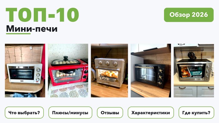 Популярные мини-печи 2026: разобрали более 200 товаров с высоким рейтингом и выбрали лучшие