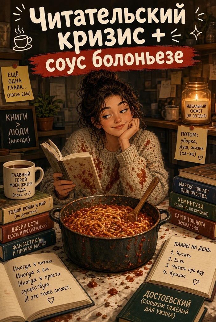 Читательский кризис + соус болоньезе