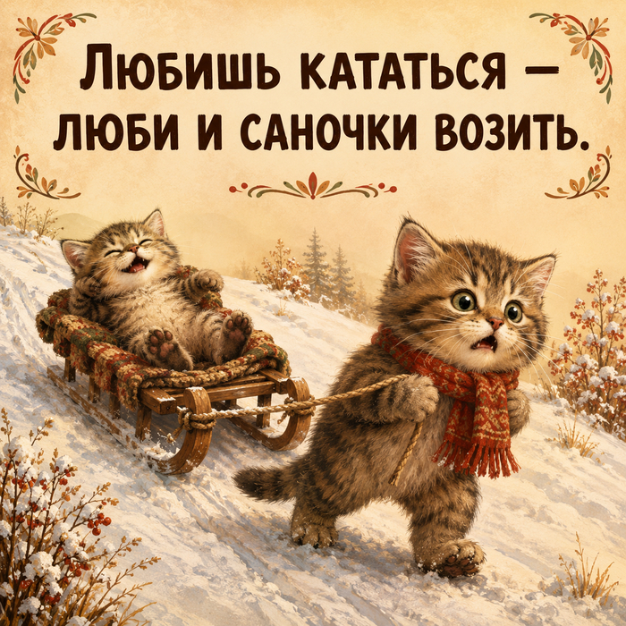Любишь кататься — люби и саночки возить