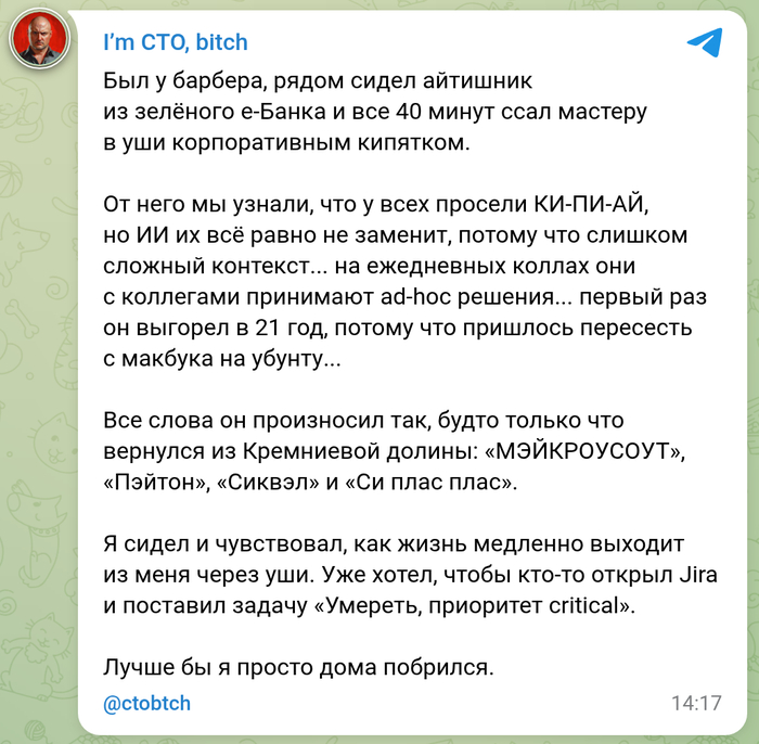 Айтишник у барбера