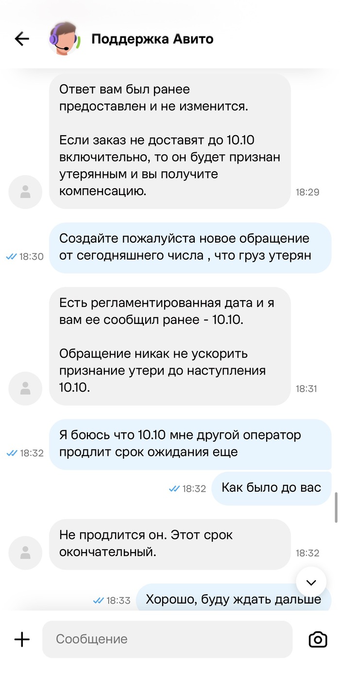 Уверения поддержки авито, что 10.10.26 - это окончательный срок