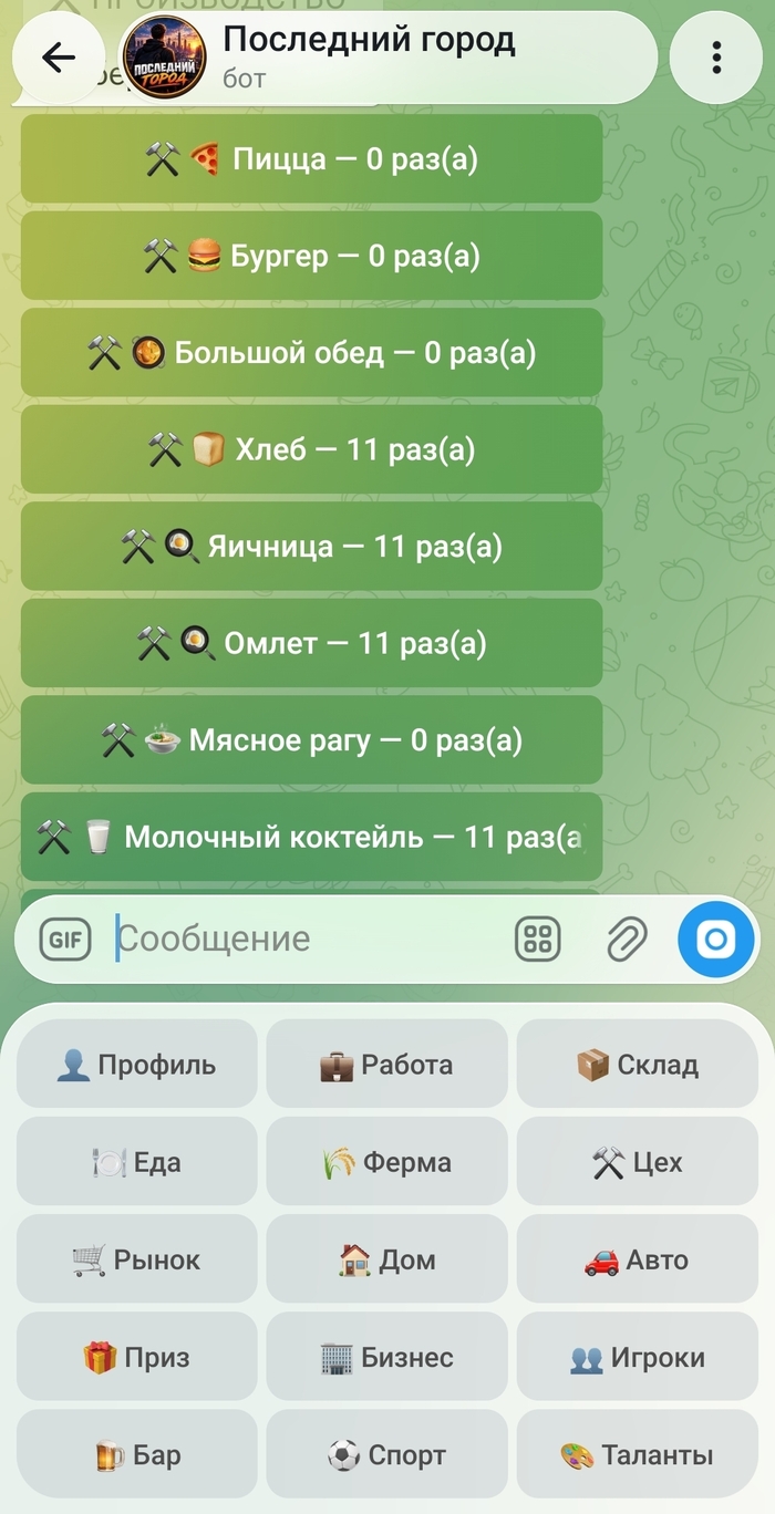 Виды блюд