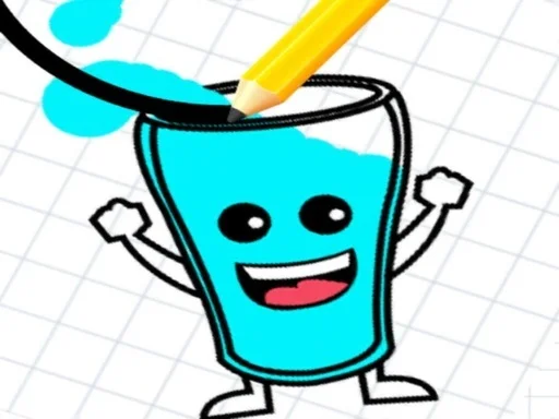 Счастливый стакан: Рисуй линии