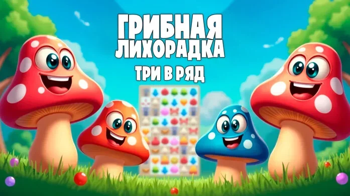 Грибная Лихорадка три в ряд на Пикабу Игры
