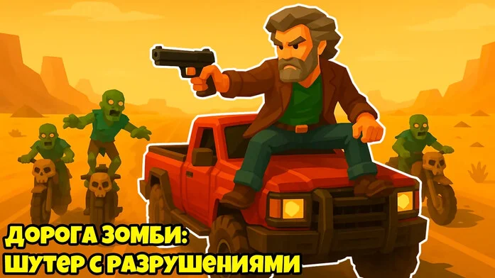 Дорога Зомби: Шутер с Разрушениями на Пикабу Игры