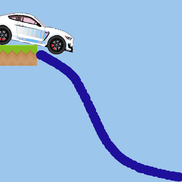 Нарисуй Смертельный Спуск - головоломка с физикой: рисуйте дорогу для спортивной машины, чтобы доехать до монетки. Испытайте навыки рисования и логики!