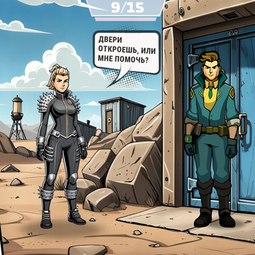 Стань охранником в постапокалиптическом убежище! Проверяй документы, багаж, лови злодеев и мутантов. От твоего выбора зависит — друг или враг войдёт в ворота!