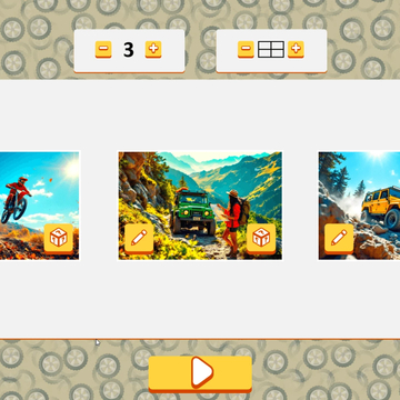 "Микс Пазл: Бездорожье" — соберите перемешанные изображения экстремальных приключений! Переставляйте блоки и восстанавливайте потрясающие сцены бездорожья.