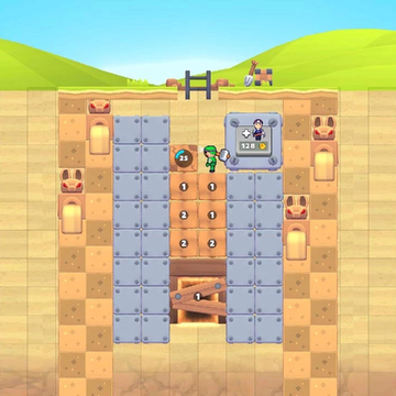 Копай и объединяй!
Выкопай самую глубокую шахту и добывай алмазы!
Нанимай шахтеров и прокачивай их с помощью мердж механики!
Соедини шахтеров! Золотая ферма!