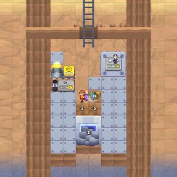 Копай и объединяй!
Выкопай самую глубокую шахту и добывай алмазы!
Нанимай шахтеров и прокачивай их с помощью мердж механики!
Соедини шахтеров! Золотая ферма!