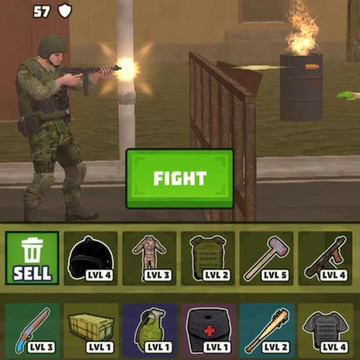 Зомби наступают! Собирай экипировку и сражайся. Мердж предметов, комбинируй оружие! Прокачивай бойца и отправляйся в бой с толпой зомби. Крутые пушки и броня!